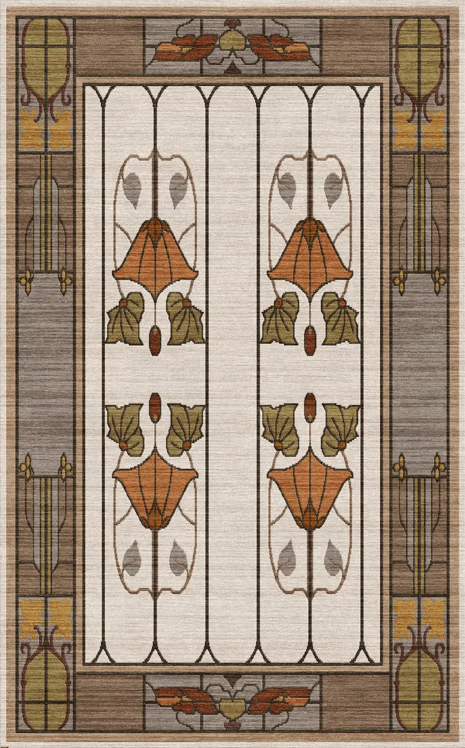 Garden Window Ivory Area Rug - 8 0  X 10 0  