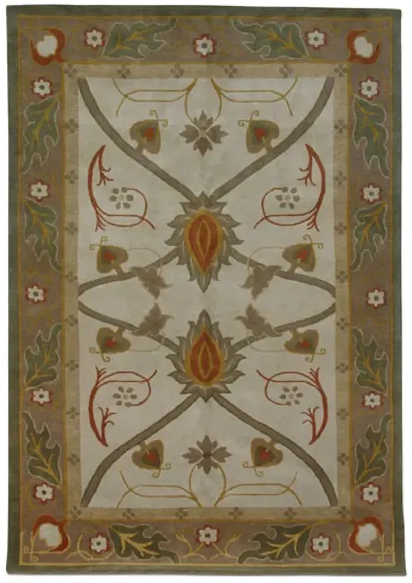 Cottage Garden Hand Knotted Area Rug - 2 6  X 4 0 