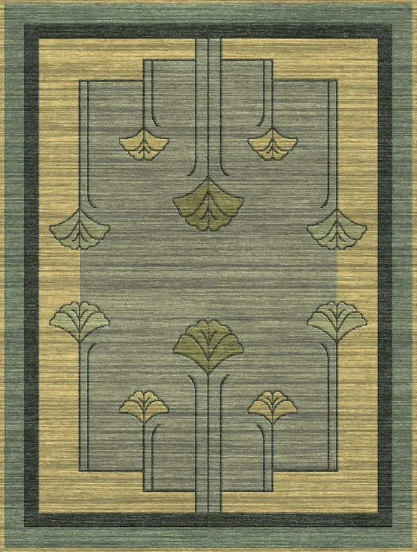 Art Ginkgo Area Rug - 6 0  X 6 0 