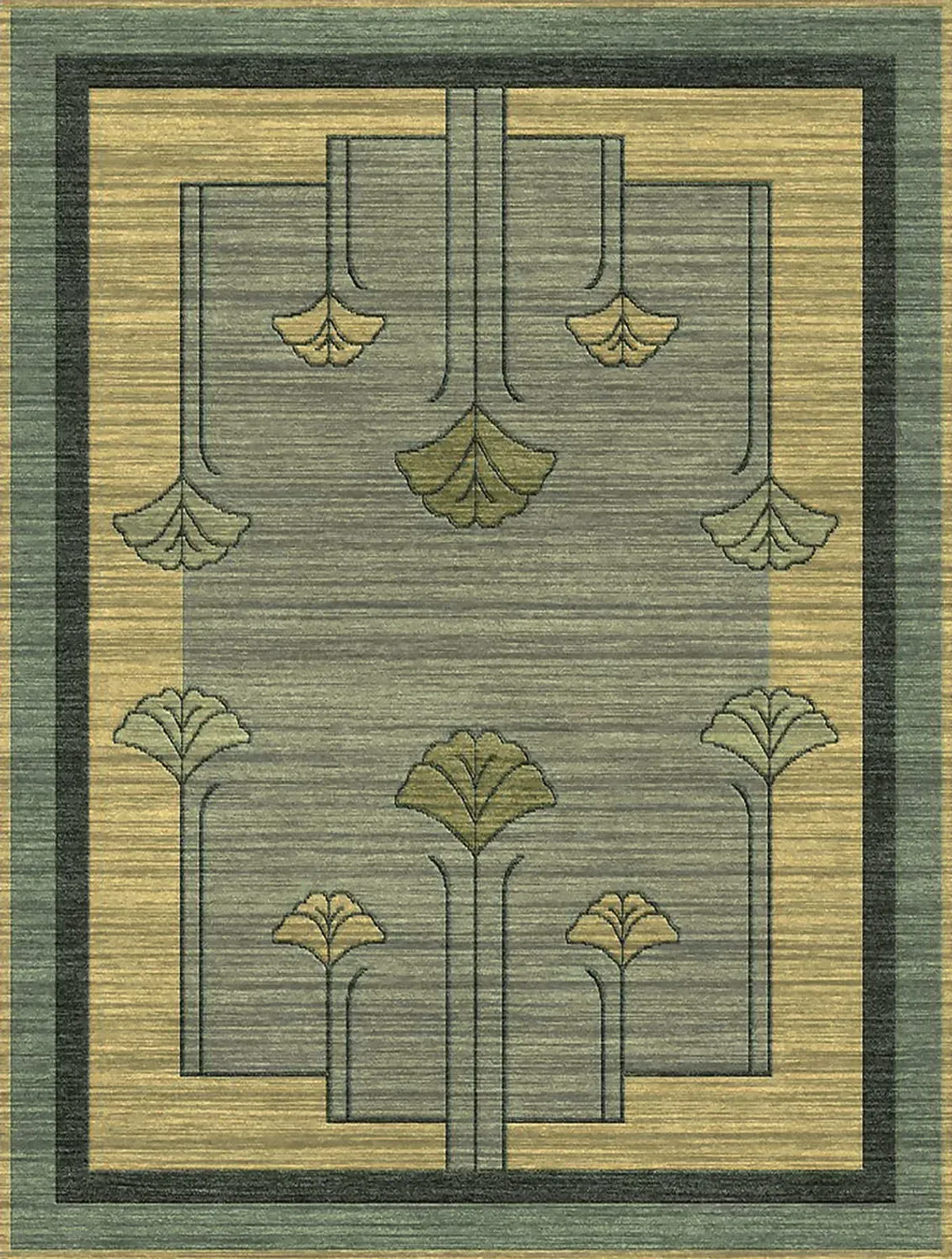 Art Ginkgo Area Rug - 8 0  X 8 0 