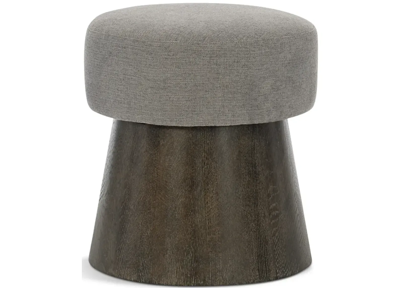 Linea Round Ottoman - Charcoal