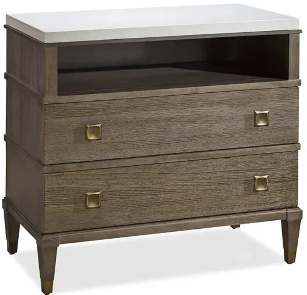 Playlist Two Drawer Nightstand With Stone Top