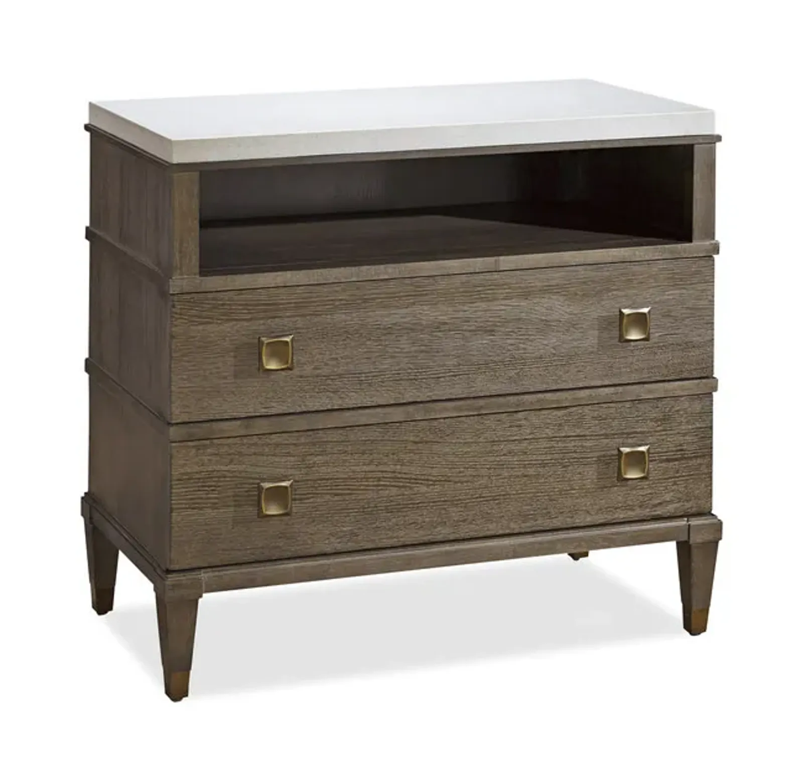 Playlist Two Drawer Nightstand With Stone Top