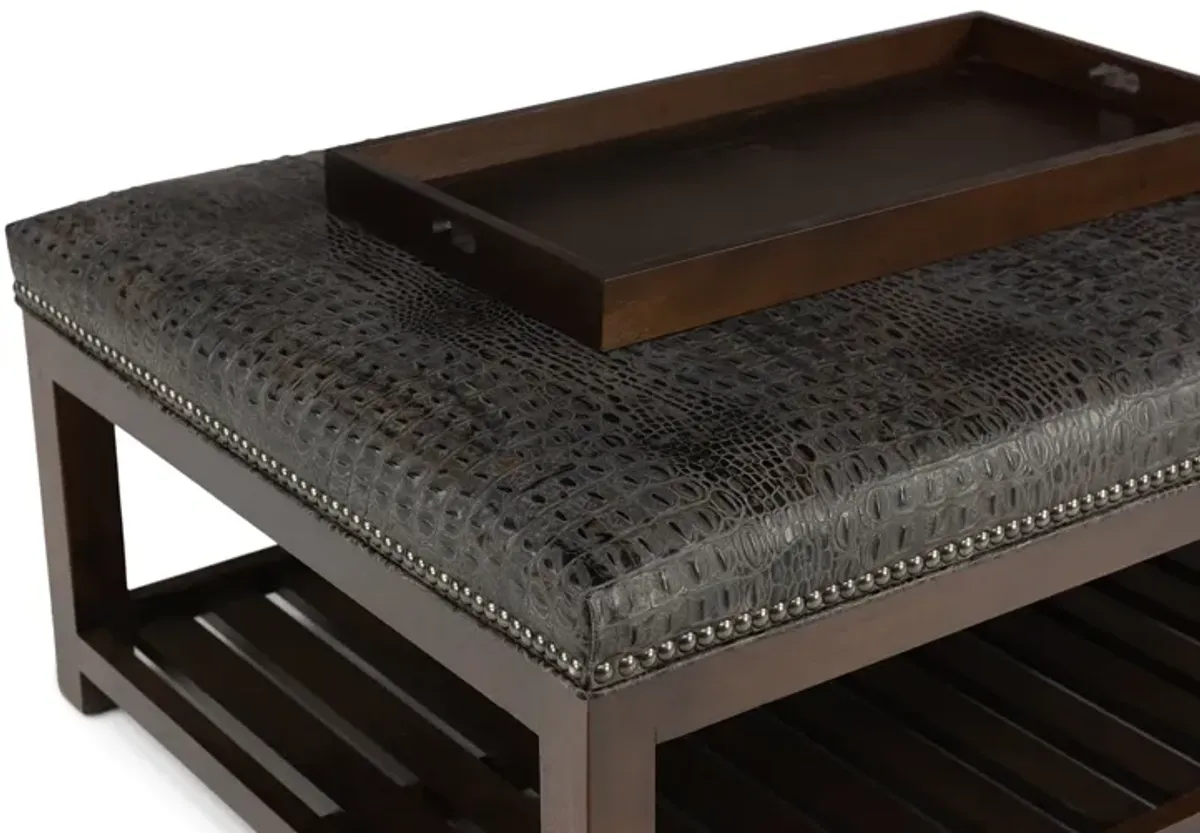 Rand Aged Gator Ottoman