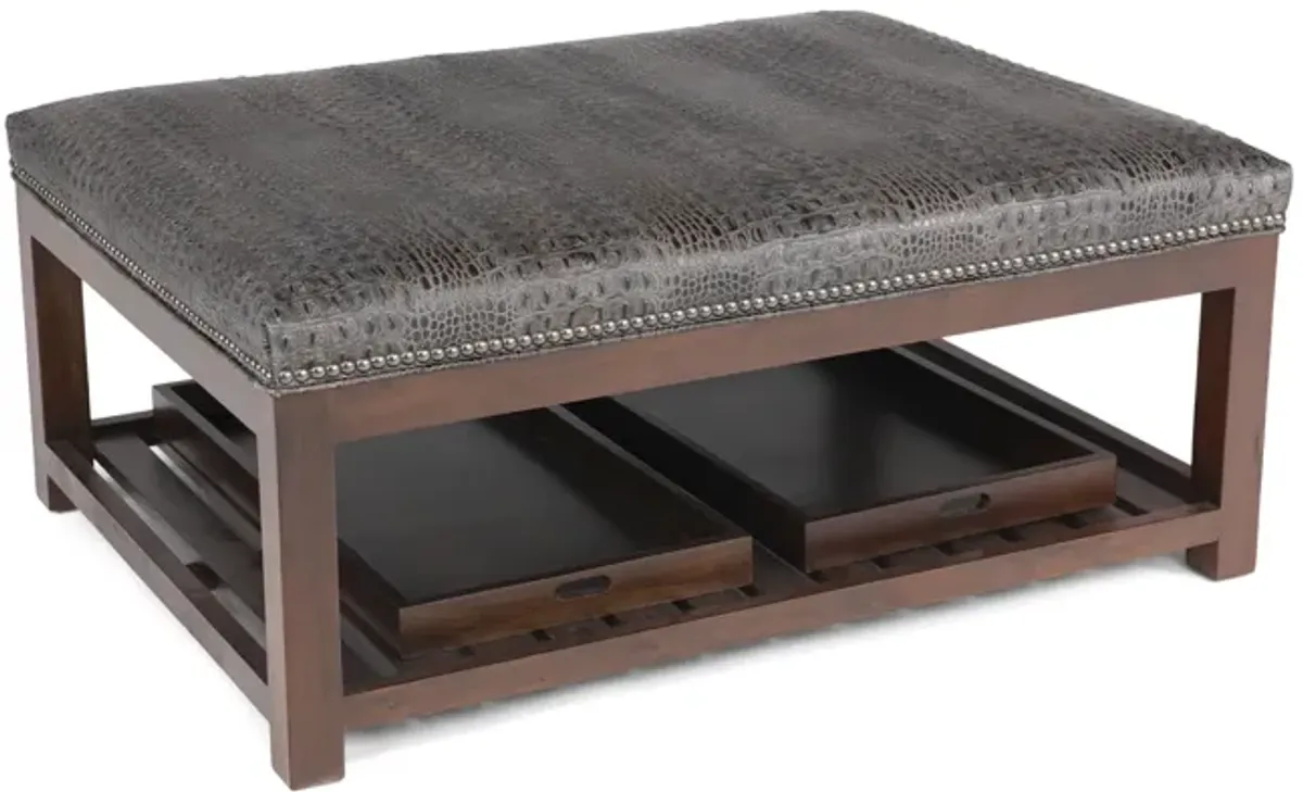 Rand Aged Gator Ottoman