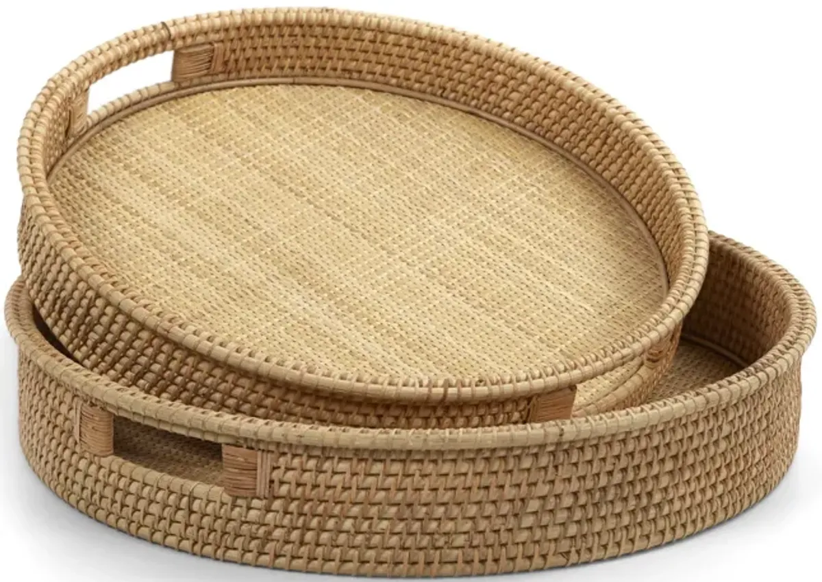 Rattan Trays - Set of 2