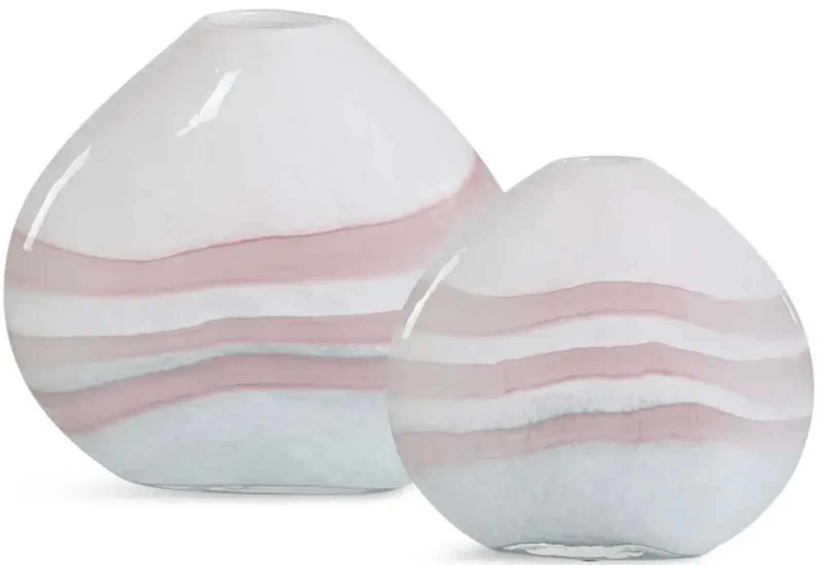 Blush Swirl Vases Set of 2