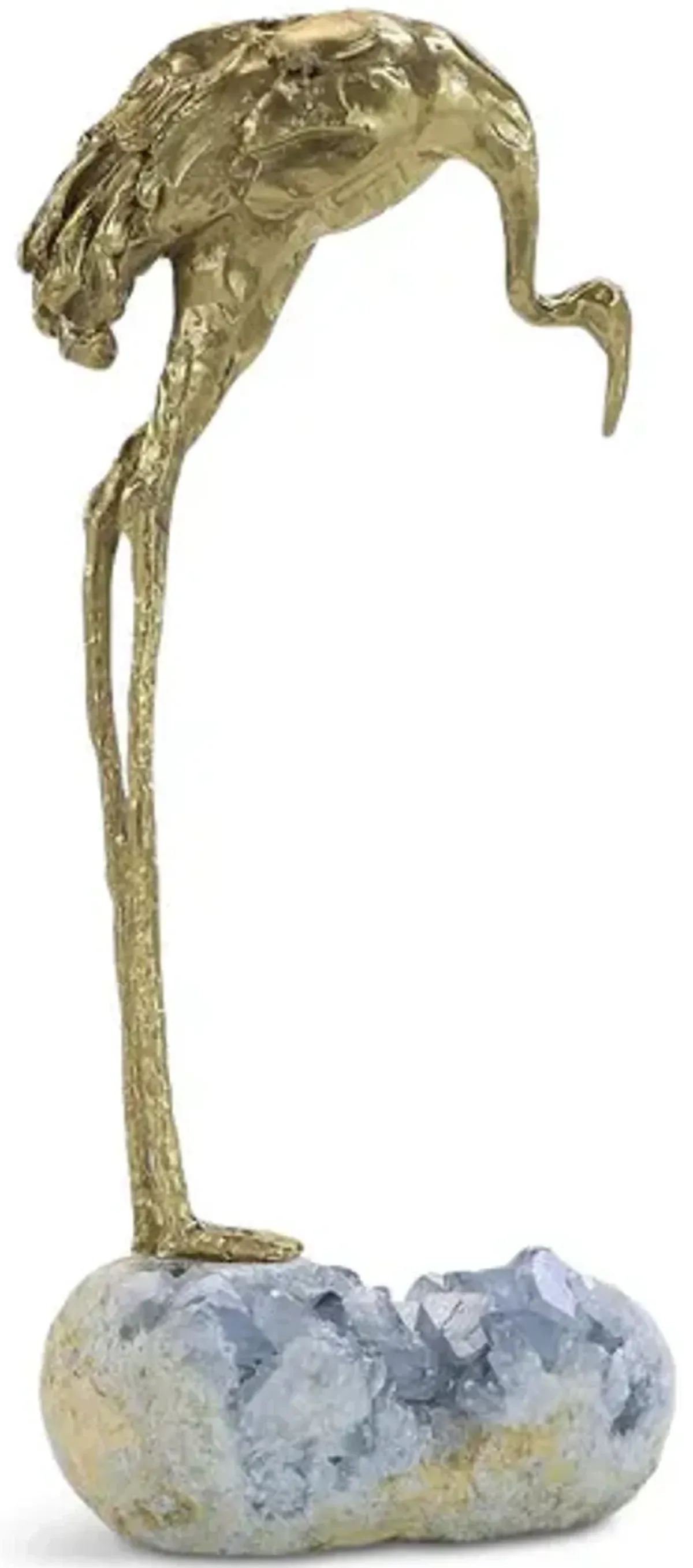 Crane On Kyanite II Sculpture