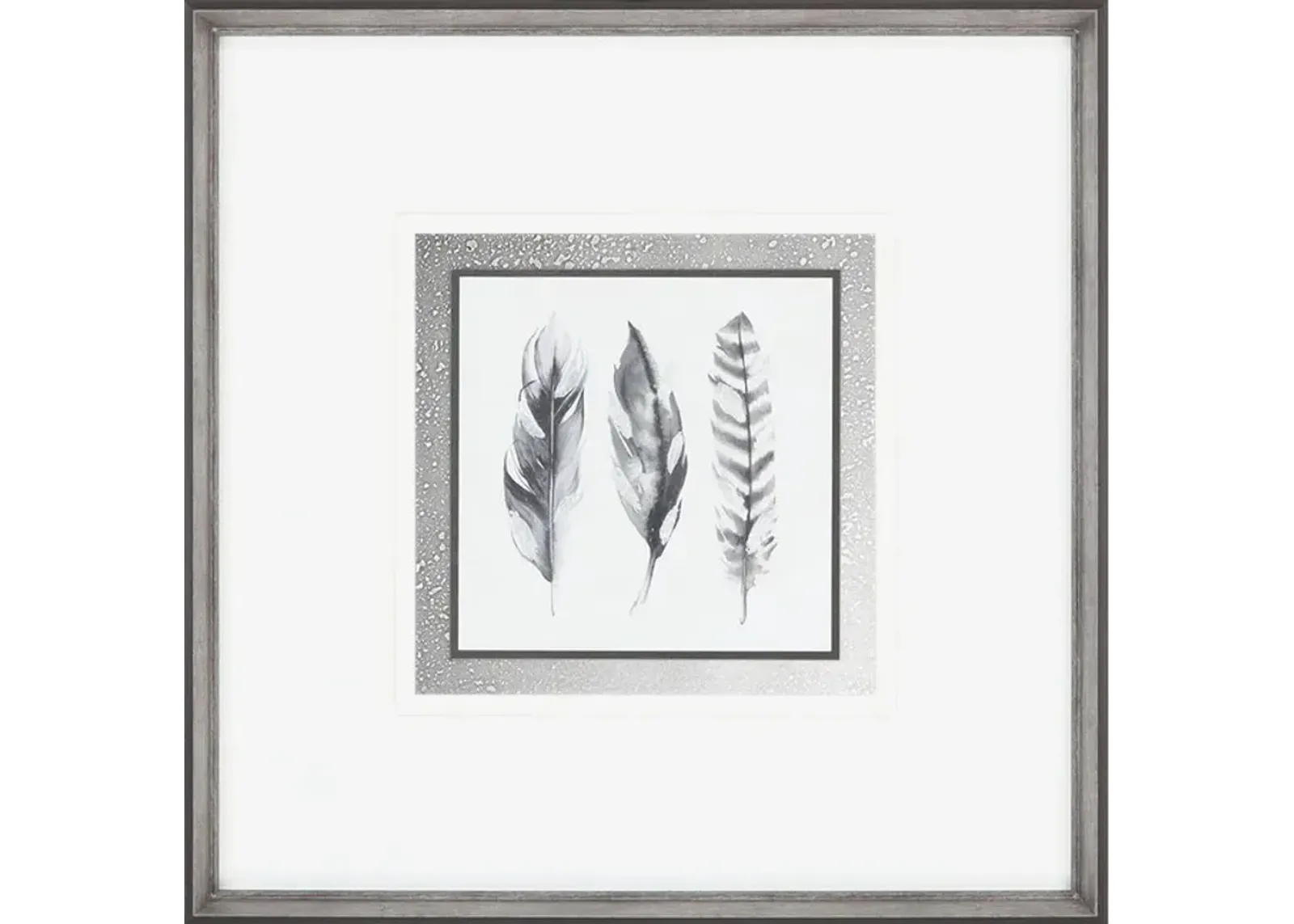 Watercolor Feathers I Framed Print