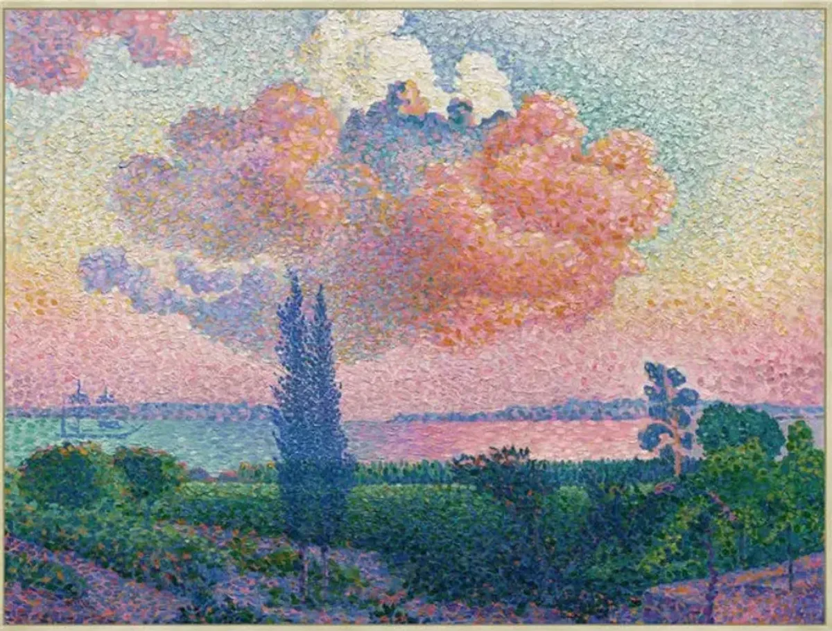 The Pink Cloud Framed Canvas