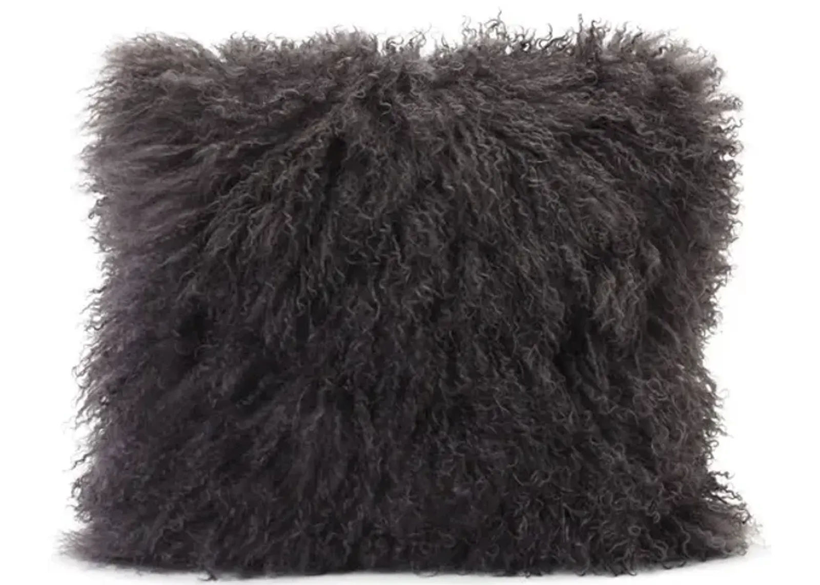 16  Lamb Fur Pillow - Grey