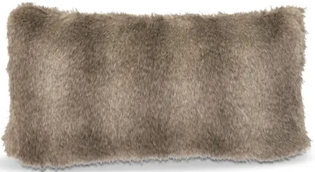 14  Cape Grey Fox Fur Pillow