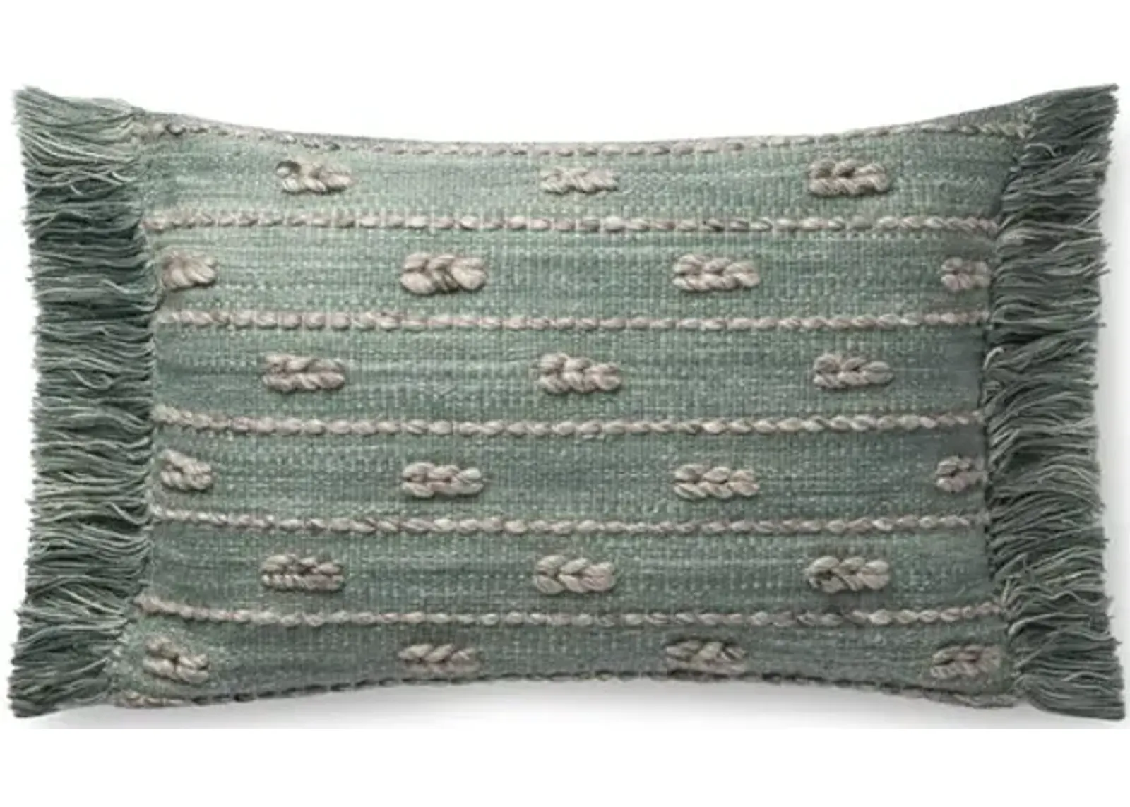 22  Teal Knot Lumbar Pillow