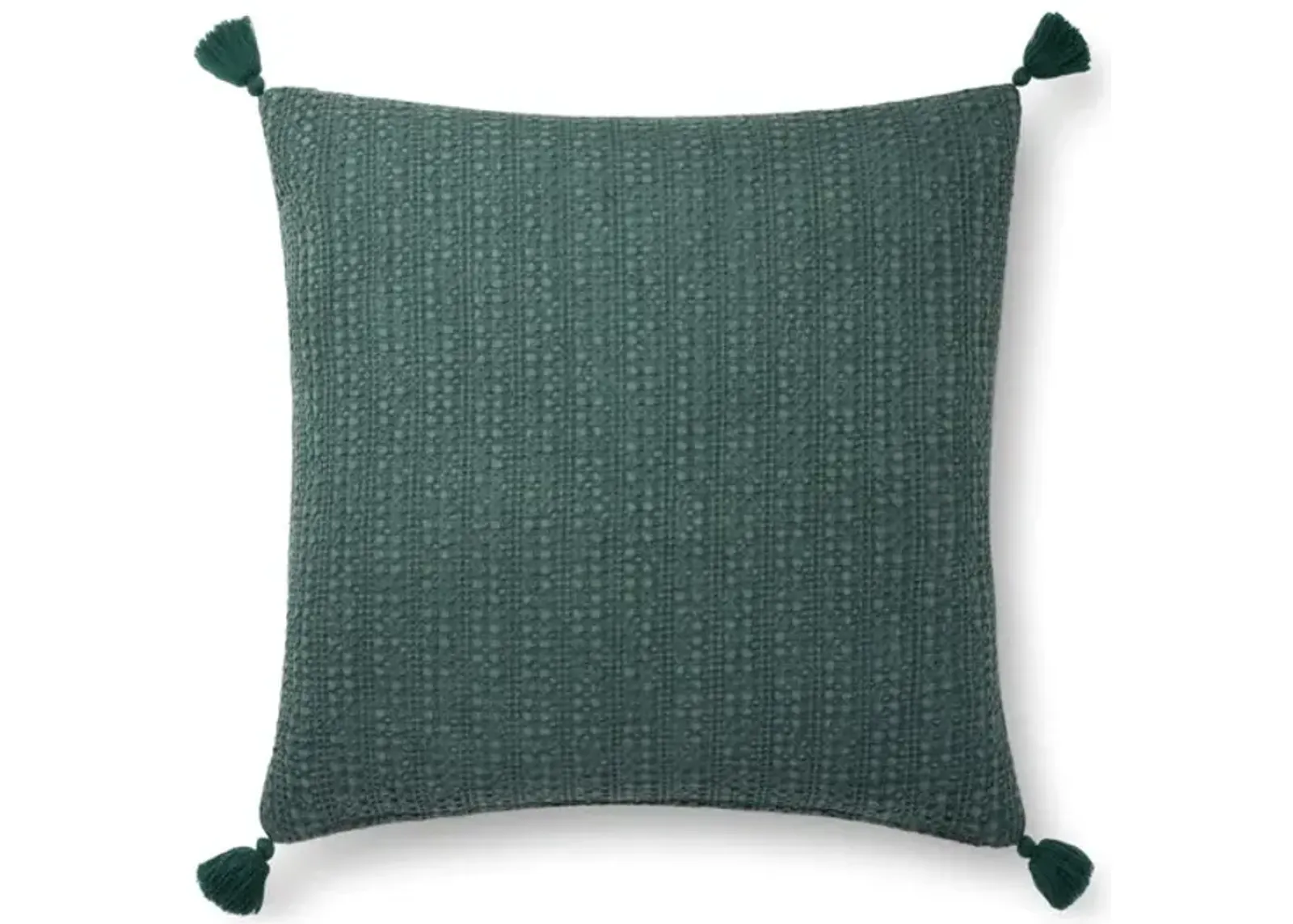 22  Green Tassel Pillow