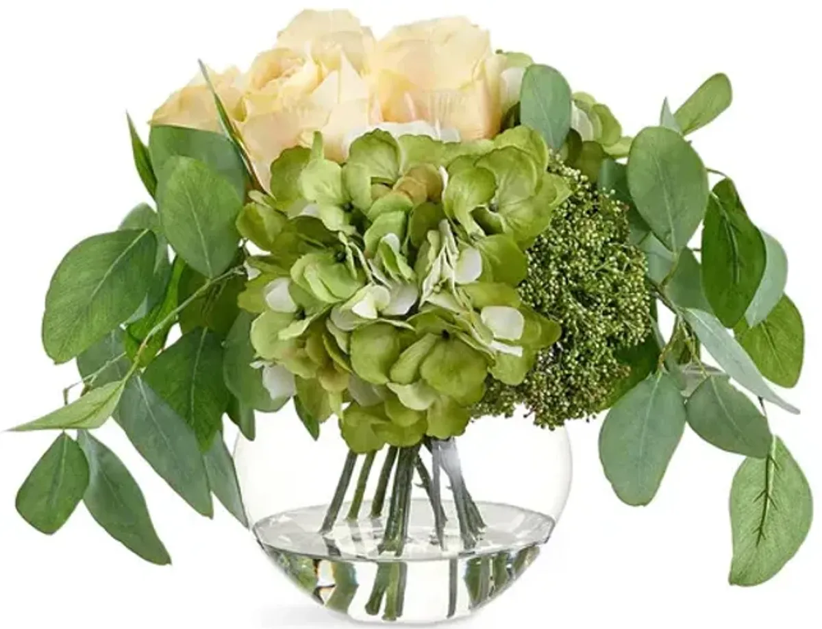 Hydrangea in Glass Vase