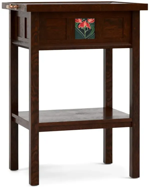 Floral Tile Tray Table