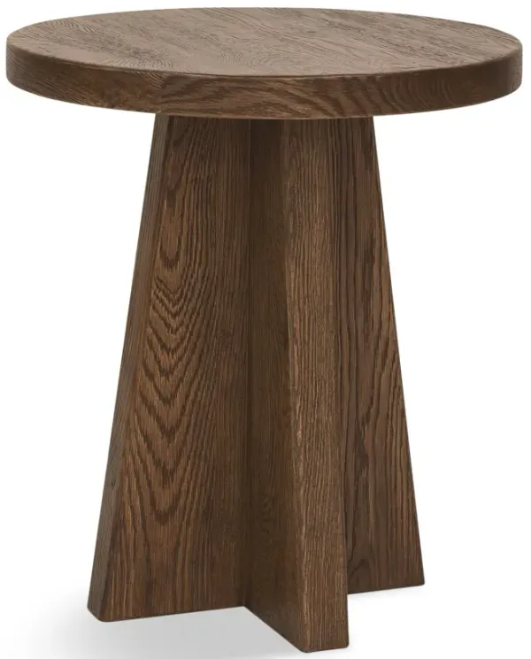 Driftwood Round End Table