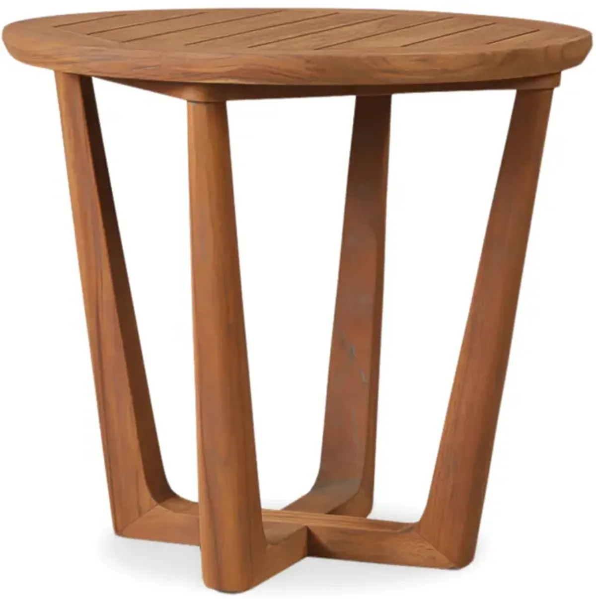  Teak End Table - 24  Round