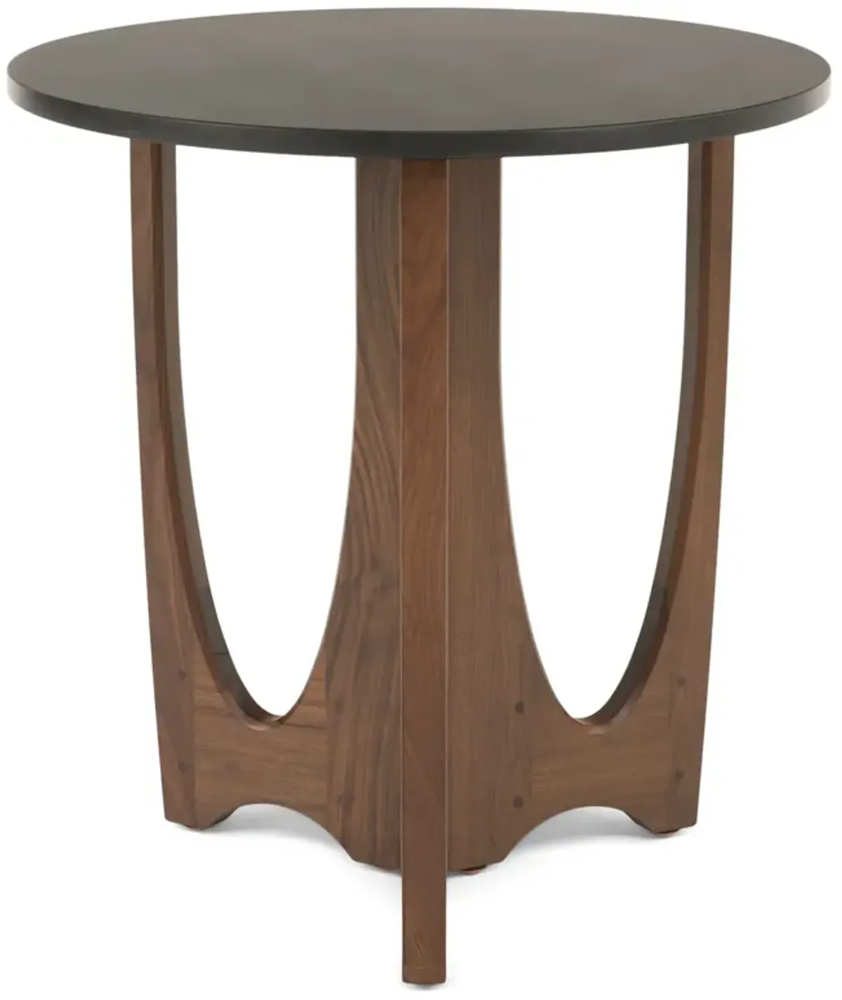 Walnut Grove Round Stone Top End Table