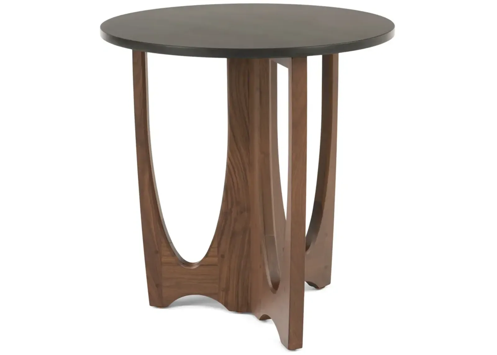 Walnut Grove Round Stone Top End Table