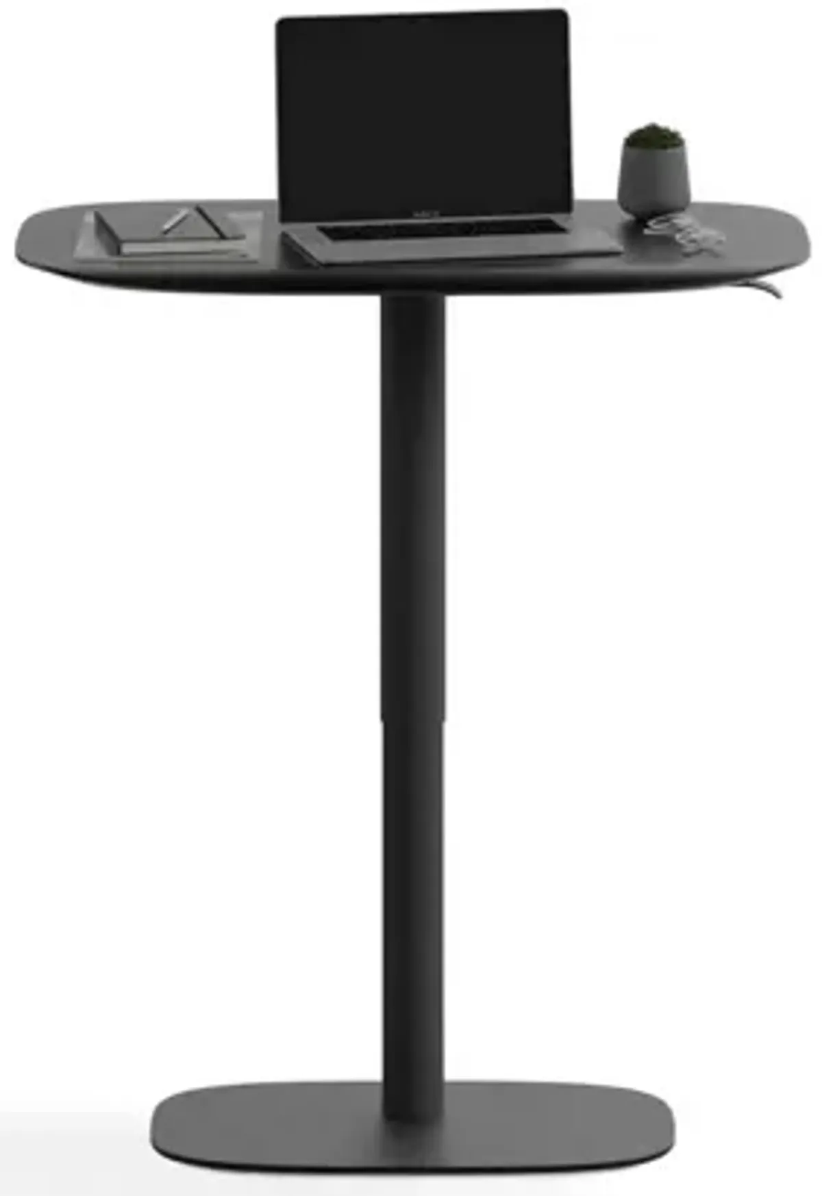 Soma Lift Desk - Ash With Black Base