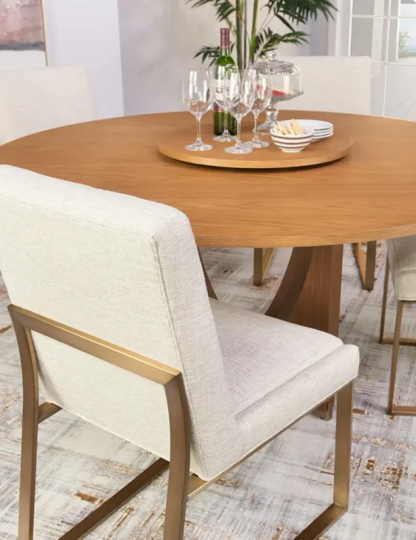 Details 6 Piece Dining Set Includes Lazy Susan