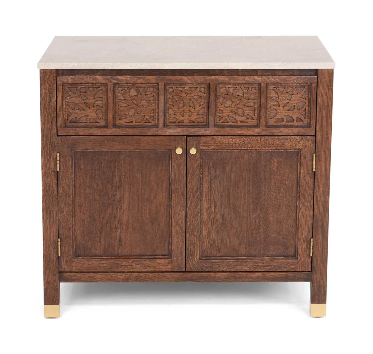 Surrey Hills Two Door Nightstand With Stone Top