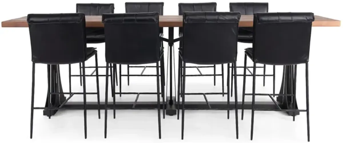 Elmira Gathering Table 9 Piece Dining Set