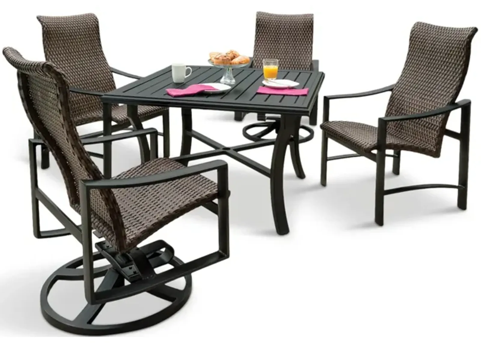 Kenzo Woven 5 Piece Patio Dining Set