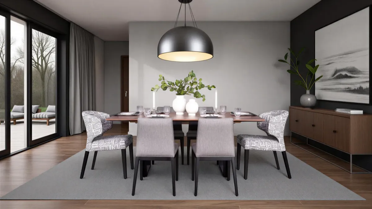 Walnut 7 Piece Dining Set