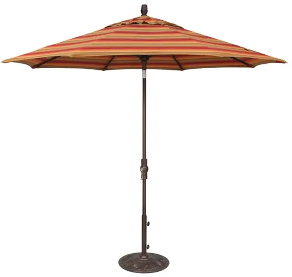 Market Umbrella 9  - Bronze Pole   Astoria Sunset Stripe