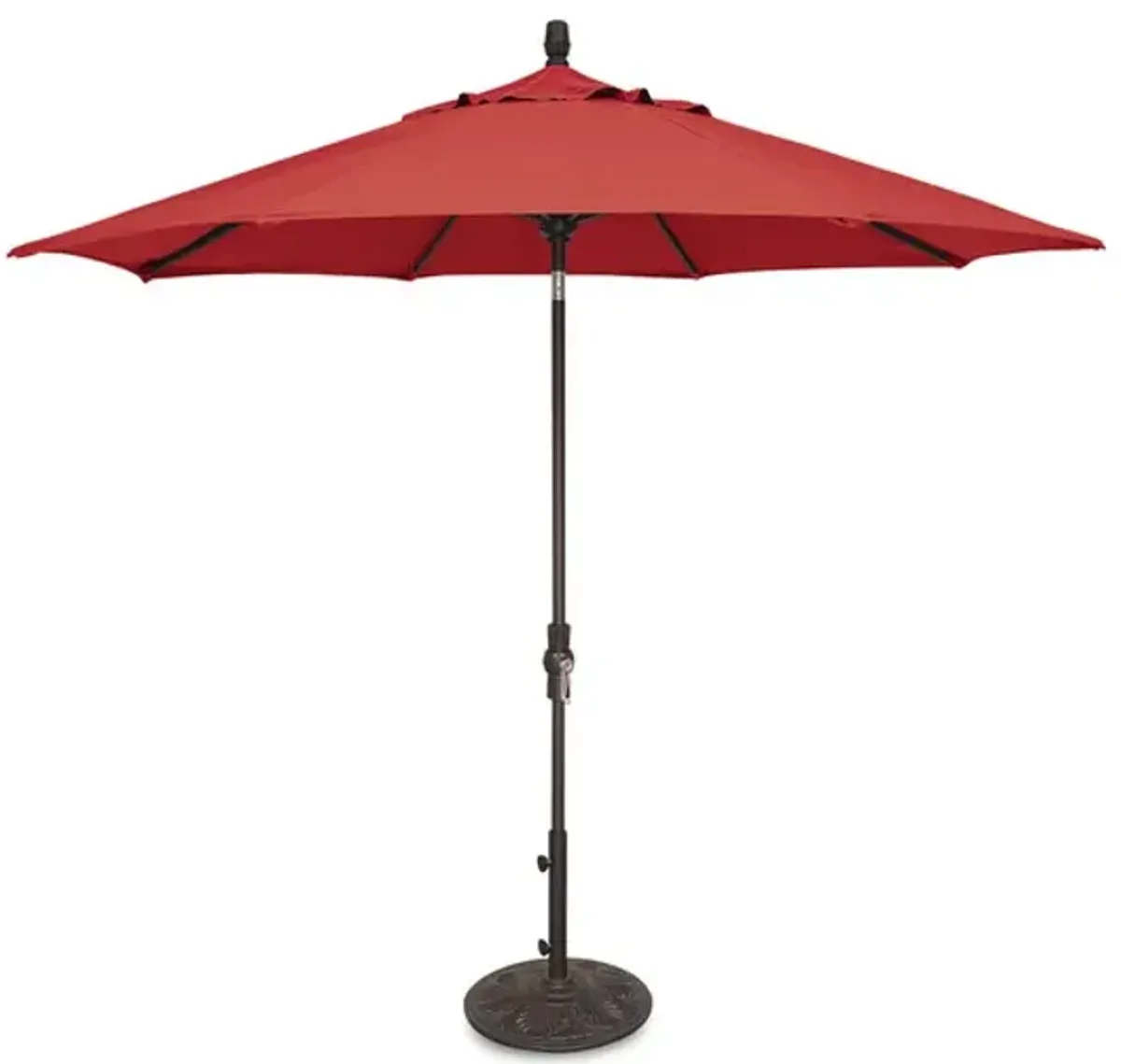 Market Umbrella 9  - Black Pole   Jockey Red 