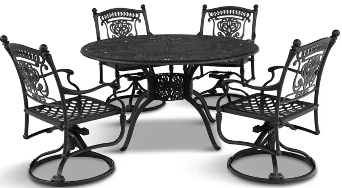 Turin 5 Piece Swivel Patio Dining Set