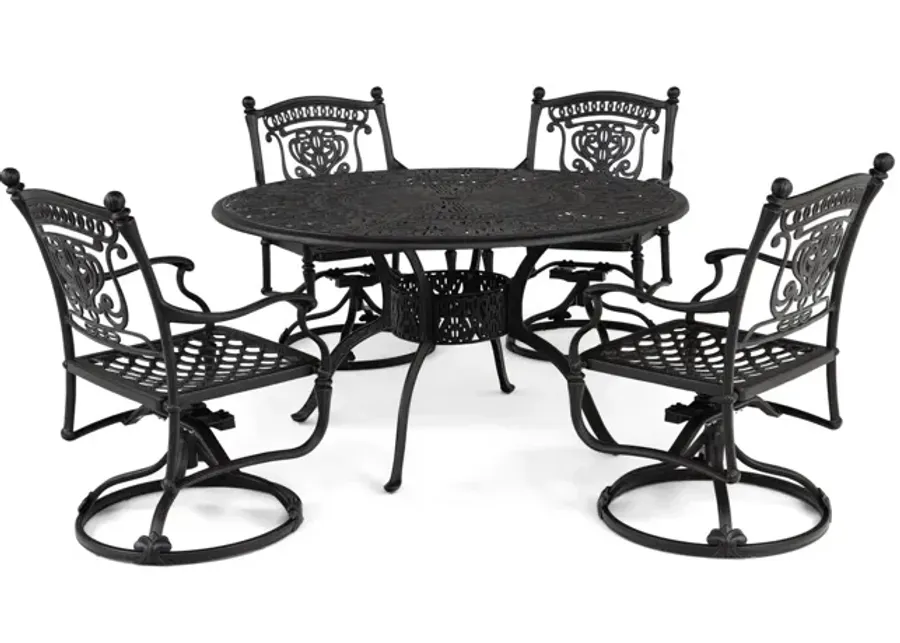 Turin 5 Piece Swivel Patio Dining Set