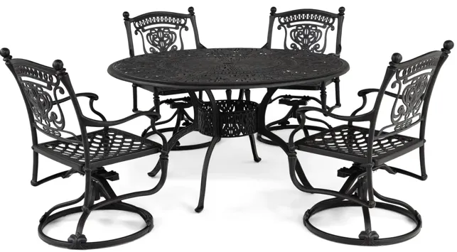 Turin 5 Piece Swivel Patio Dining Set