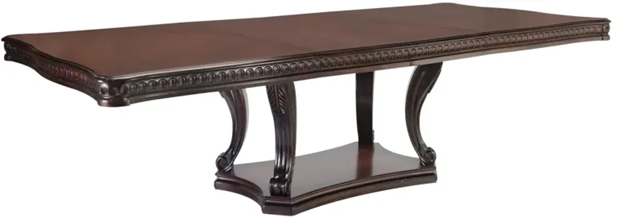 Cabernet Pedestal Table + 4 Upholstered Side Chairs