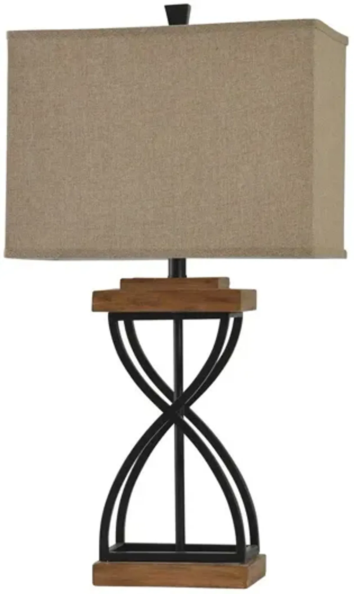 Black Metal Table Lamp by Millennium