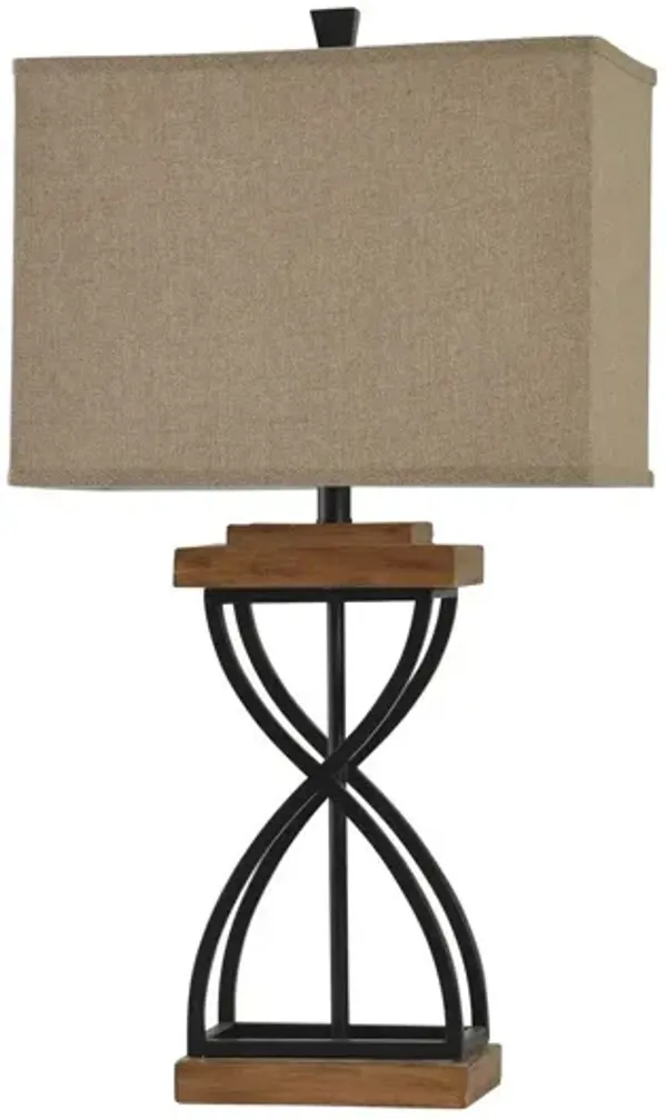 Black Metal Table Lamp by Millennium