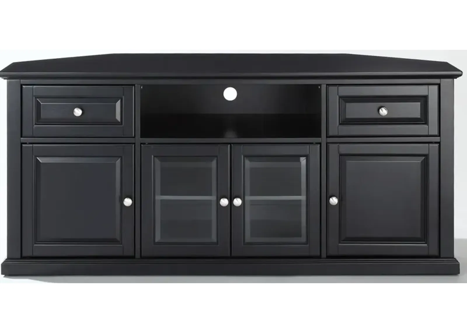 60" Corner TV Stand in Black