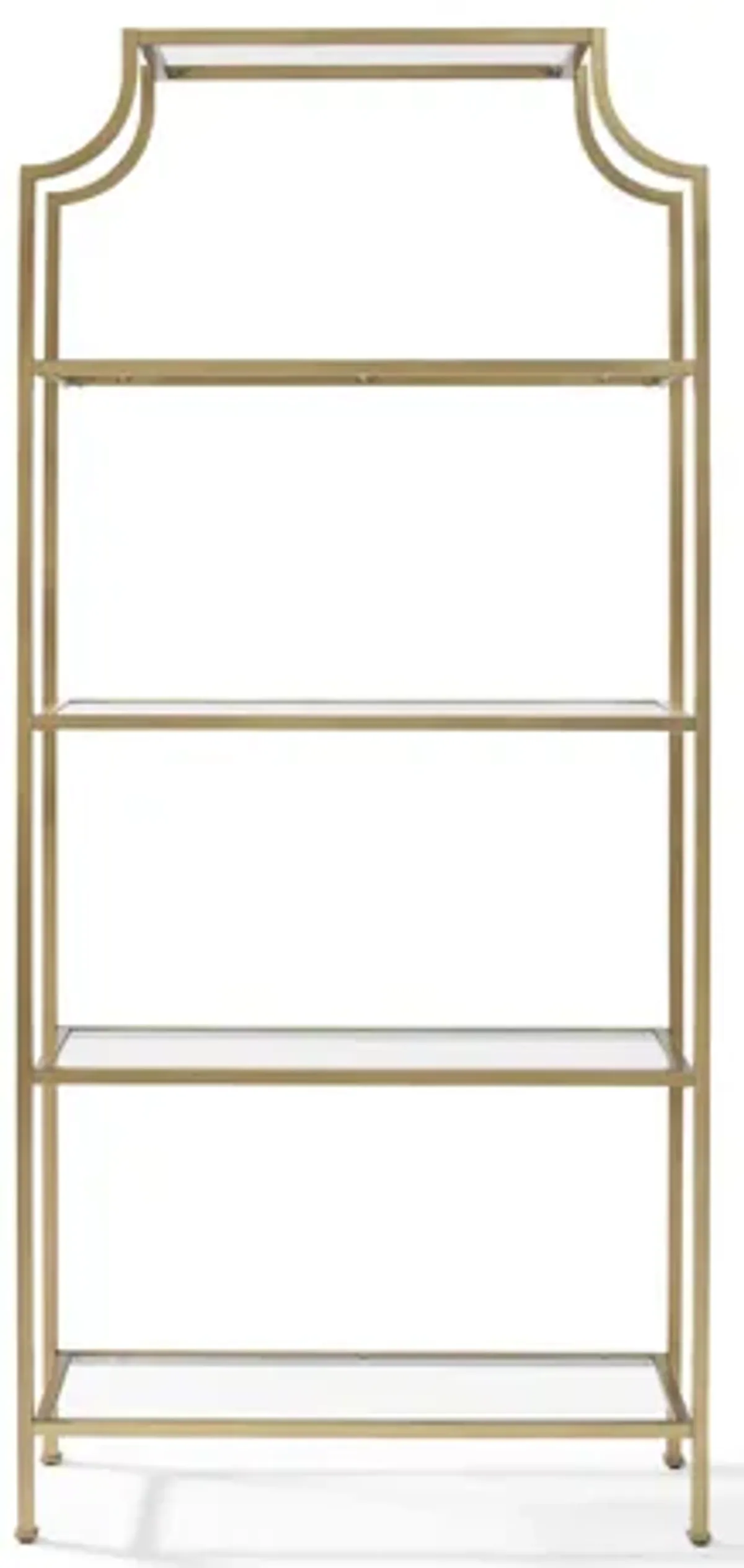 Aimee Glass Etagere in Gold