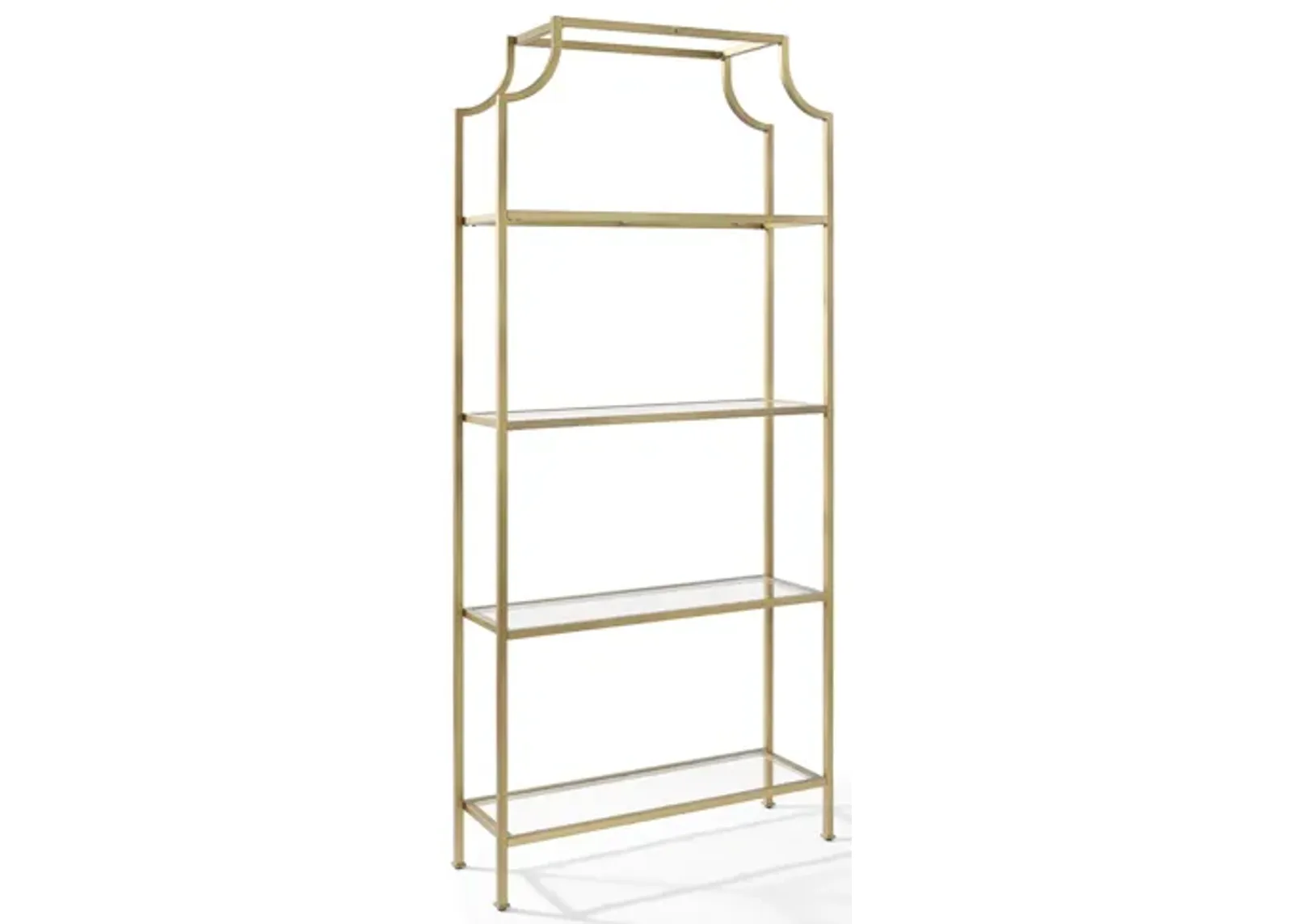 Aimee Glass Etagere in Gold