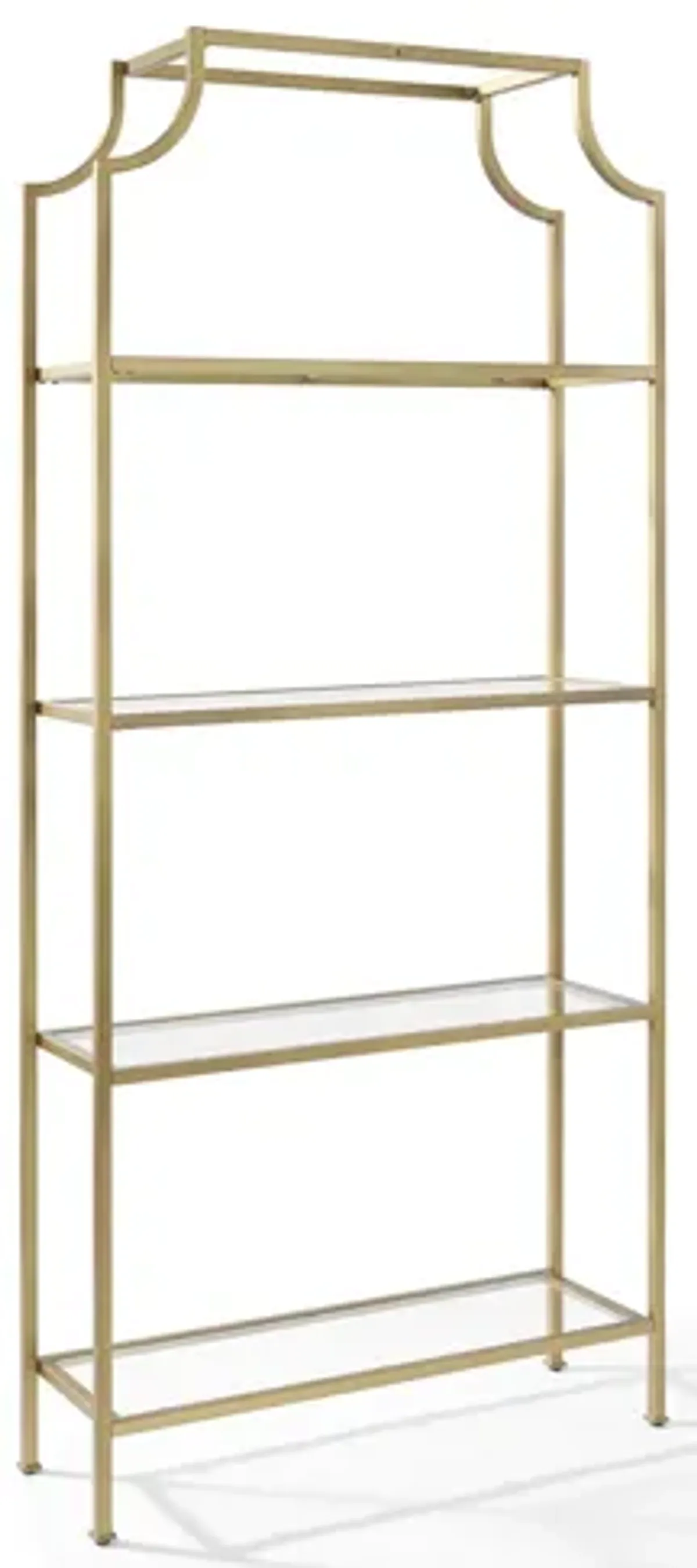 Aimee Glass Etagere in Gold