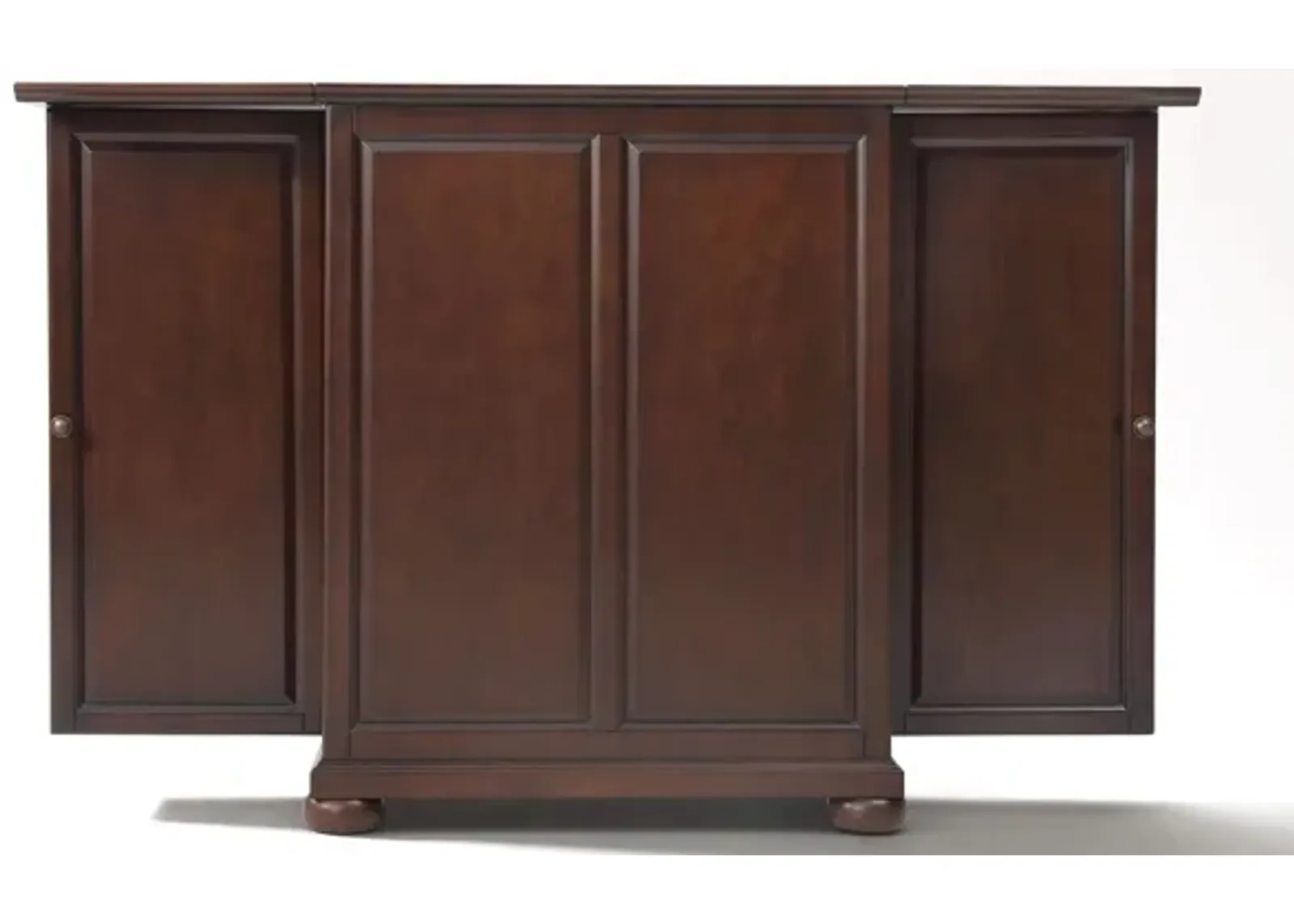 Alexandria Expandable Bar Cabinet in Vintage Mahogany