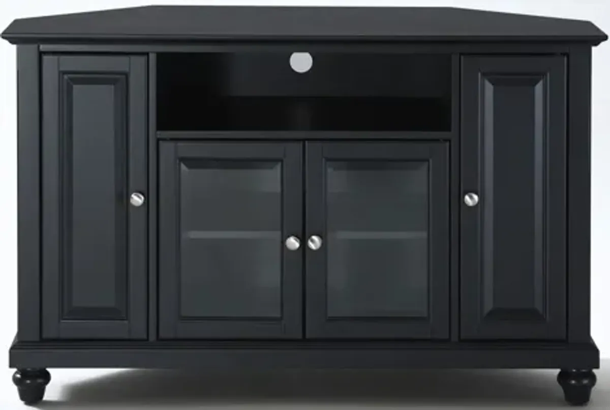 Cambridge 48" Corner TV Stand in Black