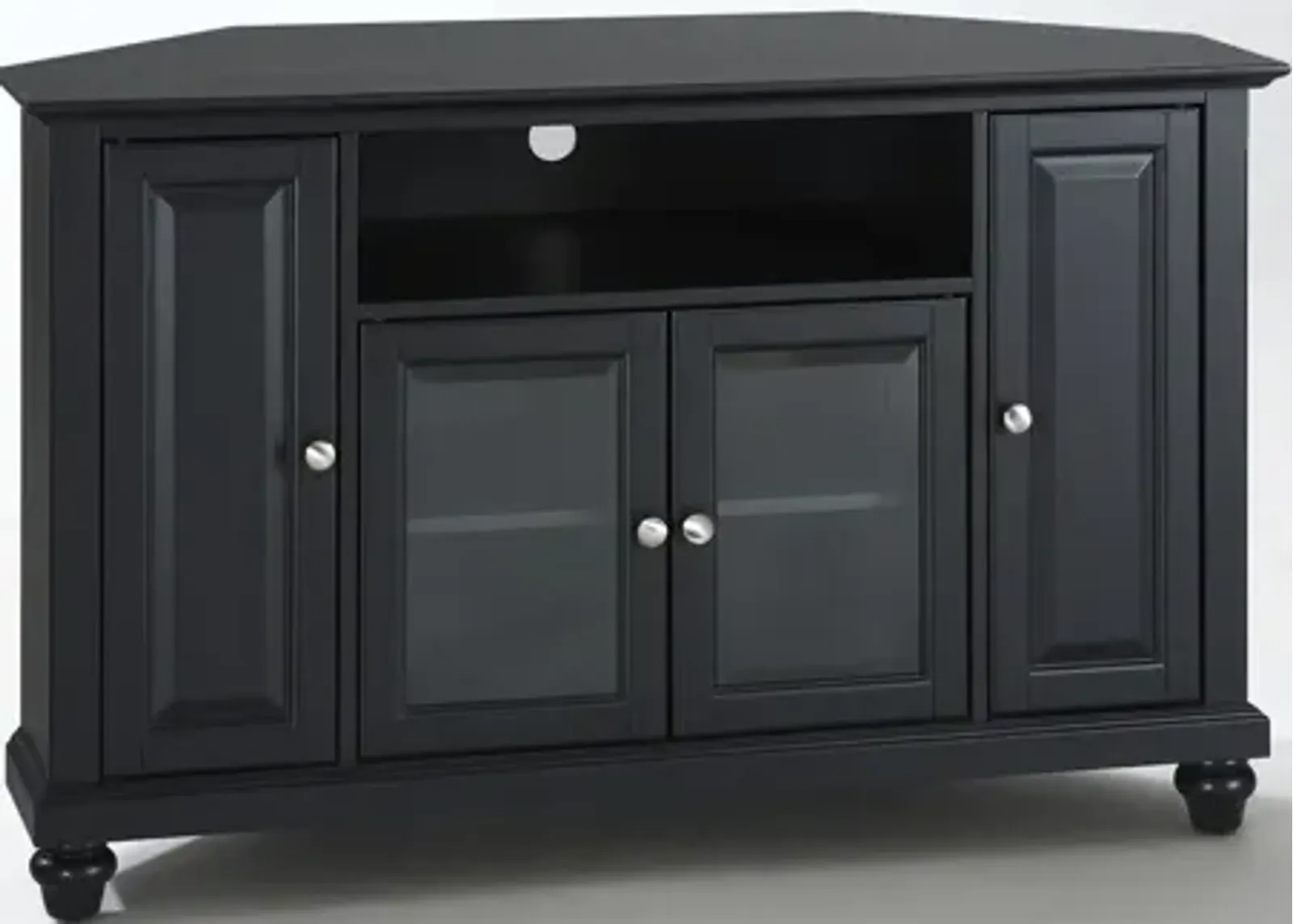 Cambridge 48" Corner TV Stand in Black