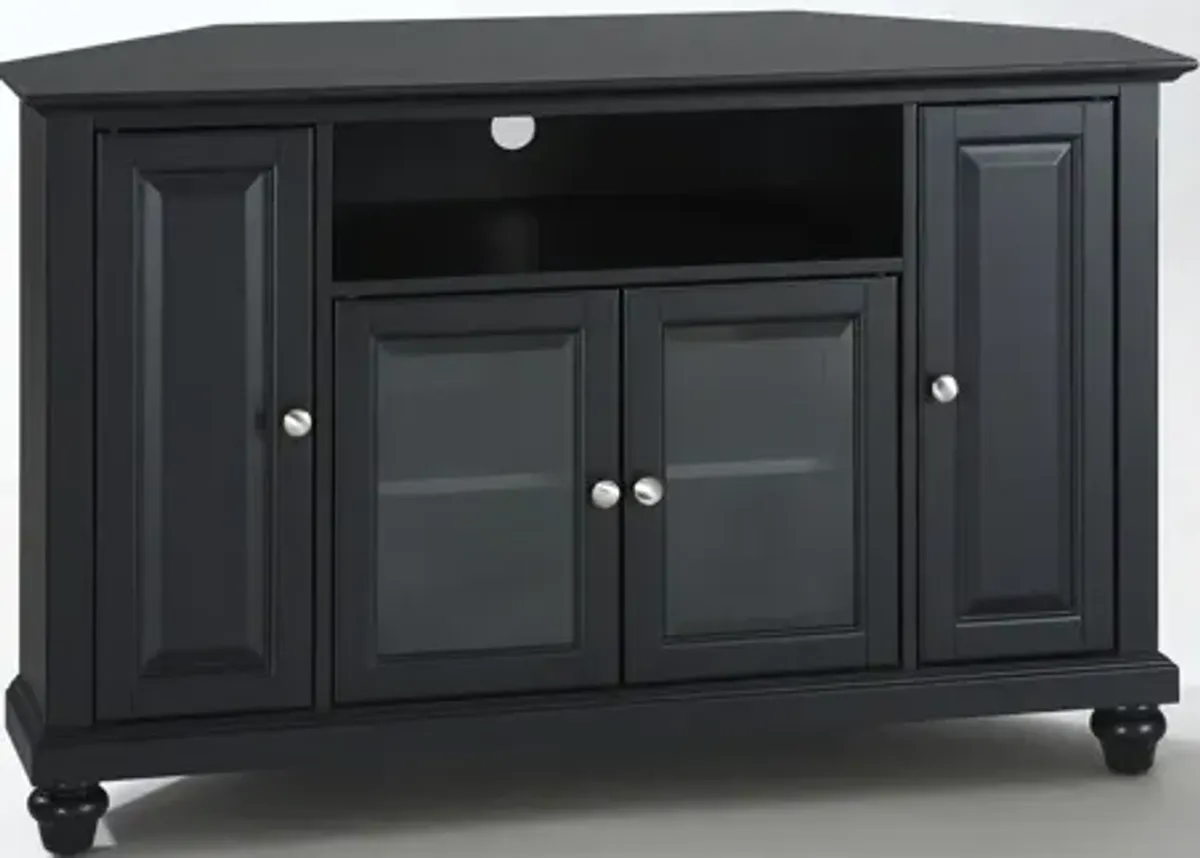 Cambridge 48" Corner TV Stand in Black