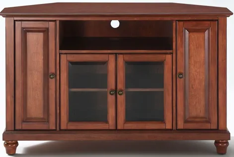 Cambridge 48" Corner TV Stand in Classic Cherry