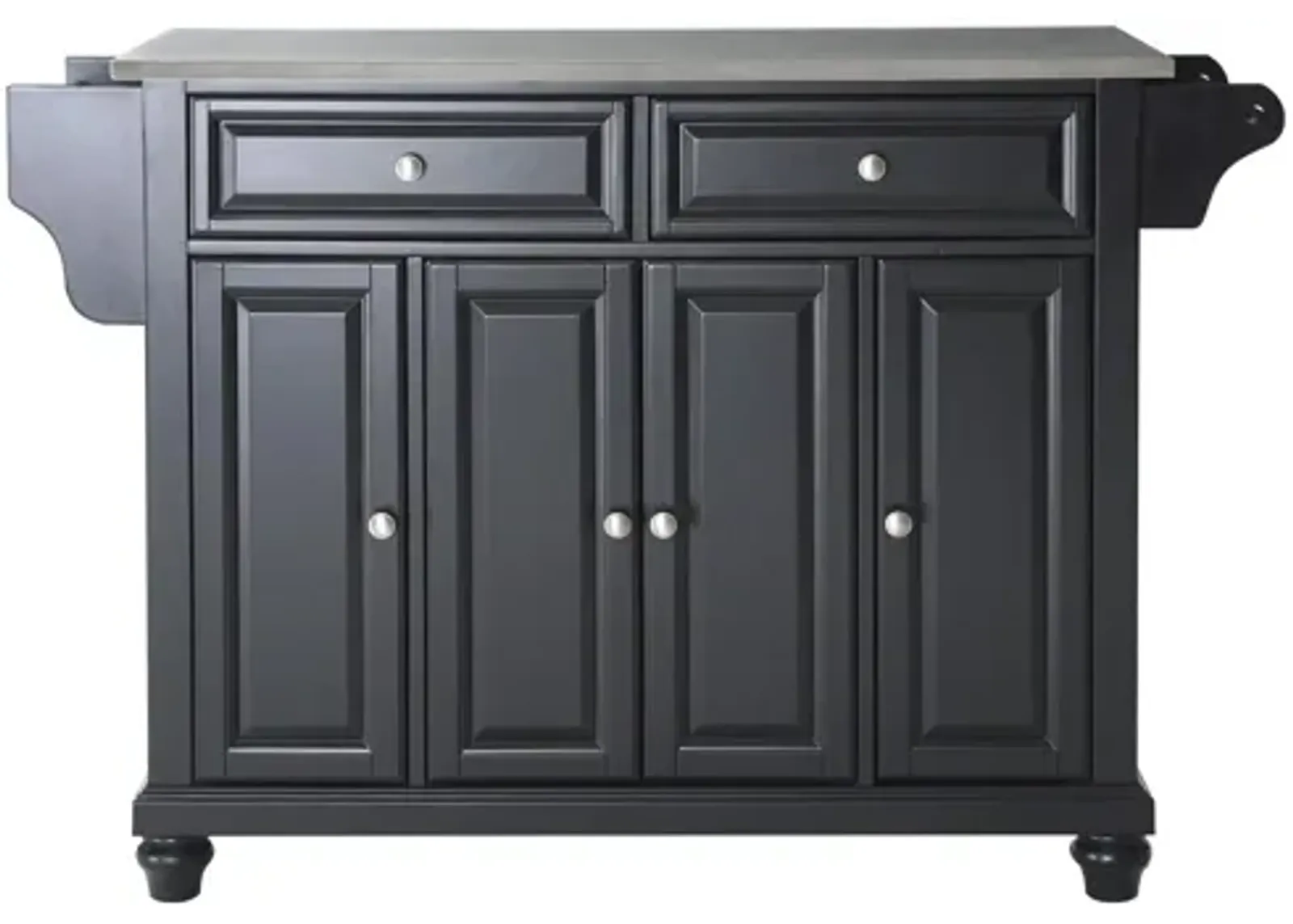 Cambridge Stainless Steel Top Kitchen Island in Black