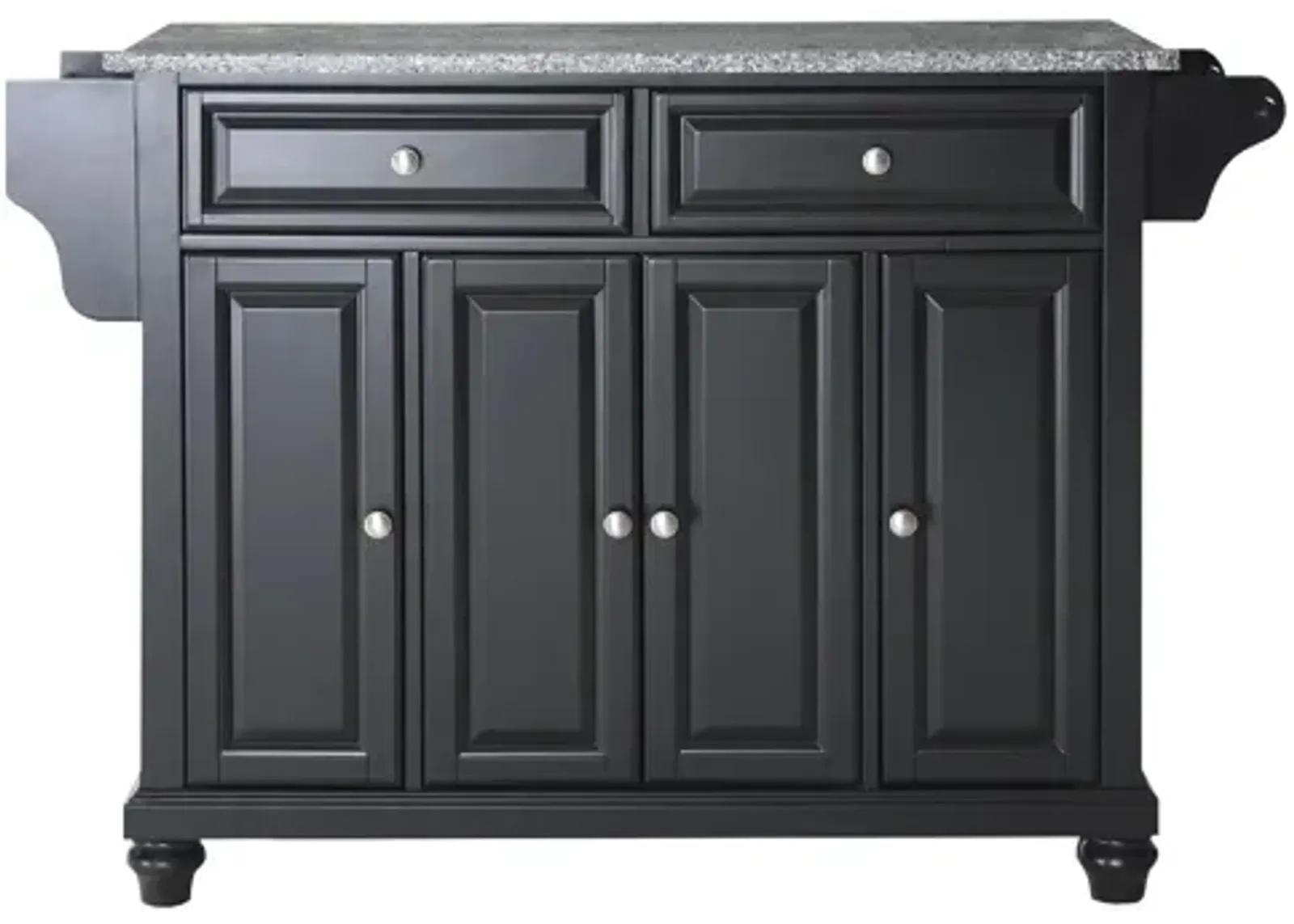 Cambridge Solid Granite Top Kitchen Island in Black