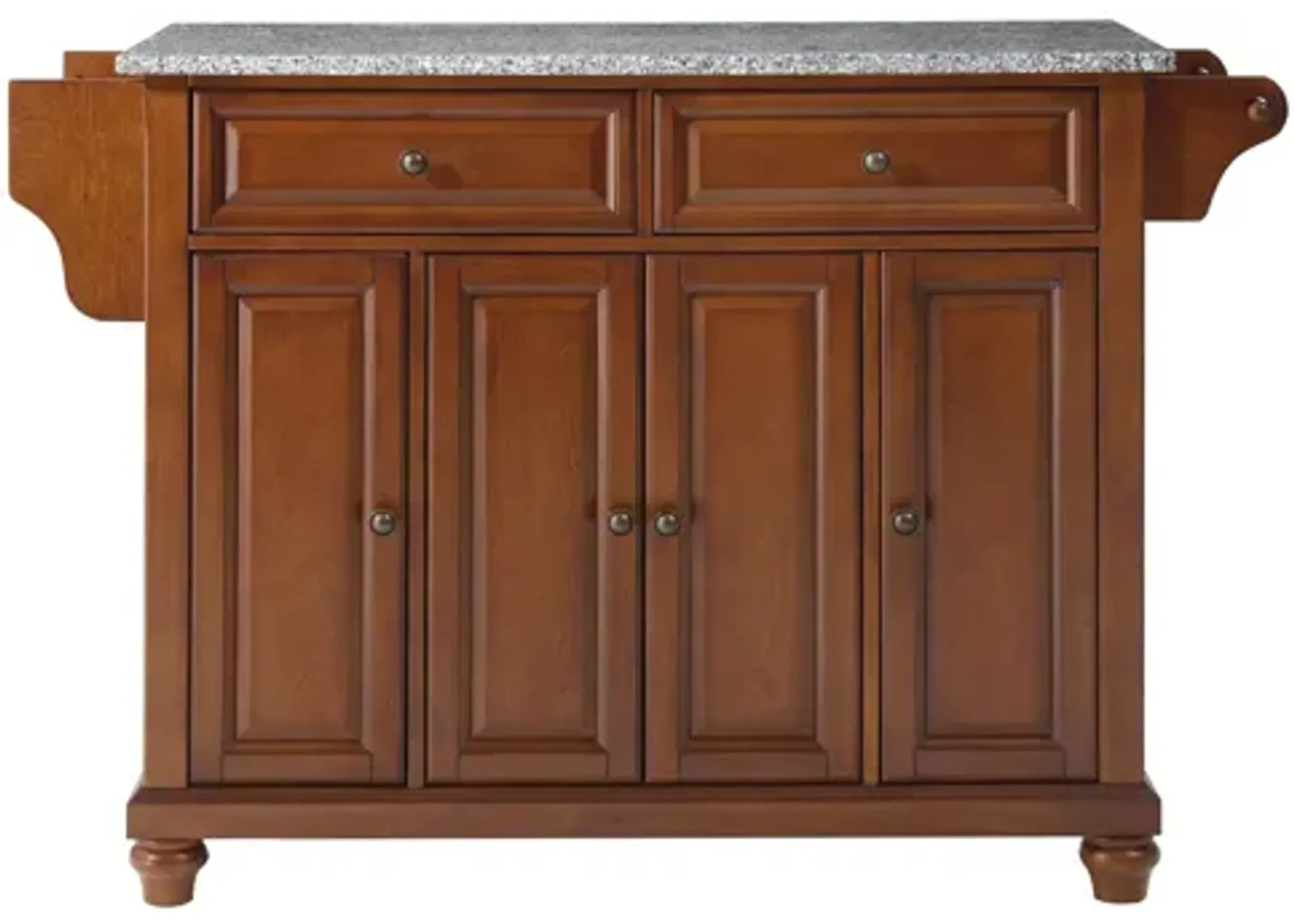 Cambridge Solid Granite Top Kitchen Island in Classic Cherry